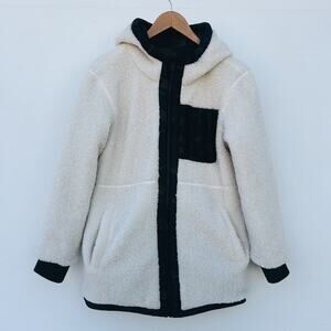 Sanctuary Women’s Reversible Midweight Camo Sherpa Jacket Full Zip XS Small